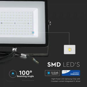 300W LED Floodlight SMD SAMSUNG CHIP Black Body 4000K