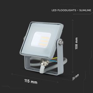 10W LED Floodlight SMD SAMSUNG CHIP Grаy Body 4000K