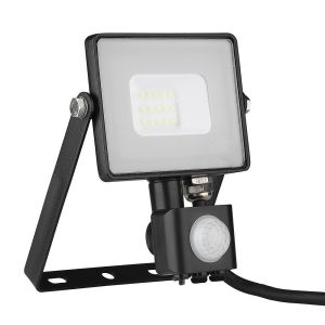 10W LED Sensor Floodlight SAMSUNG CHIP Cut-OFF Function Black Body 3000K