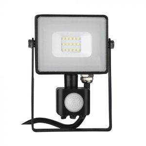 10W LED Sensor Floodlight SAMSUNG CHIP Cut-OFF Function Black Body 4000K