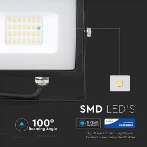 20W LED Floodlight SMD SAMSUNG CHIP Black Body 3000K