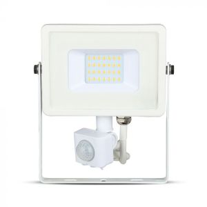 20W LED Sensor Floodlight SAMSUNG CHIP Cut-OFF Function White Body 6400K