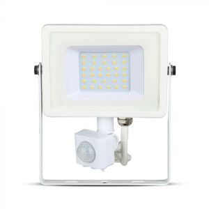 30W LED Sensor Floodlight SAMSUNG CHIP Cut-OFF Function White Body 3000K