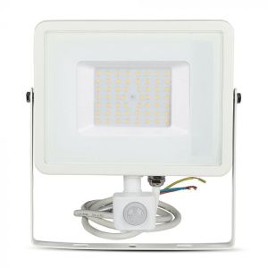 50W LED Sensor Floodlight SAMSUNG CHIP Cut-OFF Function White Body 3000K