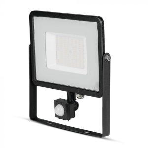 50W LED Sensor Floodlight SAMSUNG CHIP Cut-OFF Function Black Body 3000K