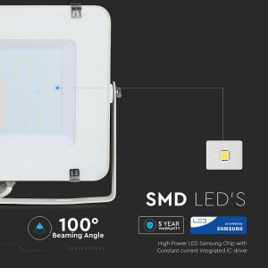 150W LED Floodlight SMD SAMSUNG CHIP White Body 3000K