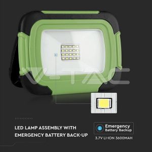 10W LED Floodlight Rechargeable SAMSUNG CHIP USB + SOS Function IP44 6400