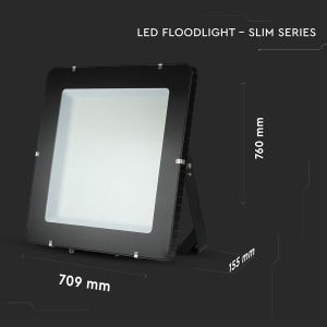 1000W LED Floodlight SMD SAMSUNG CHIP SLIM Black Body 4000K 120LM/W