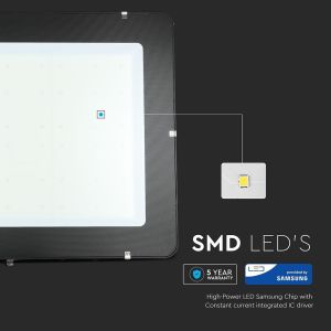 1000W LED Floodlight SMD SAMSUNG CHIP SLIM Black Body 6400K 120LM/W