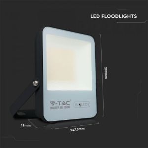 100W LED Floodlight Black Body 4000K 160LM/W