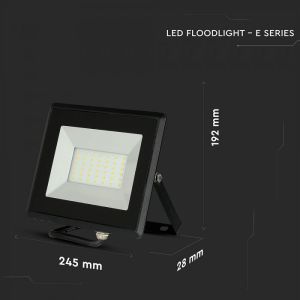 50W LED Floodlight SMD E-Series Black Body 3000K