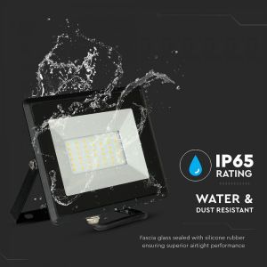 50W LED Floodlight SMD E-Series Black Body 3000K