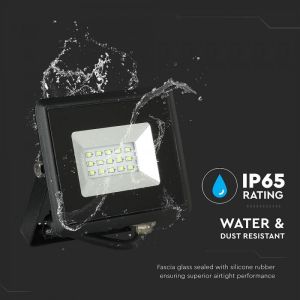 10W LED Floodlight SMD E-Series Black Body Green IP65