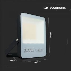 100W LED Floodlight Black Body 3000K 160LM/W