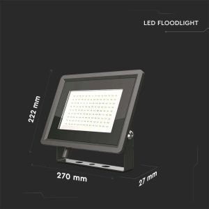 100W LED Floodlight SMD Black Body 3000K F-CLASS