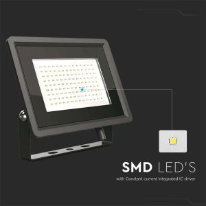 100W LED Floodlight SMD Black Body 3000K F-CLASS