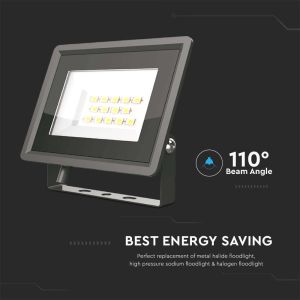 10W LED Floodlight SMD Black Body 3000K F-CLASS