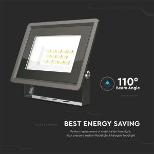 10W LED Floodlight SMD Black Body 4000K F-CLASS