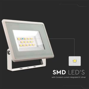 10W LED Floodlight SMD White Body 3000K F-CLASS