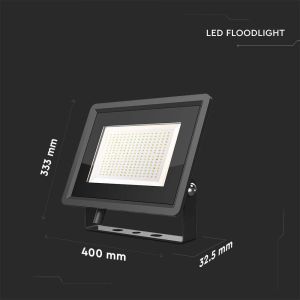 200W LED Floodlight SMD Black Body 4000K F-CLASS