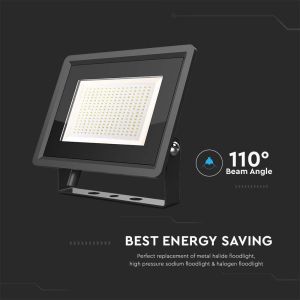 200W LED Floodlight SMD Black Body 6400K F-CLASS