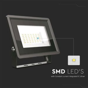 30W LED Floodlight SMD Black Body 4000K F-CLASS