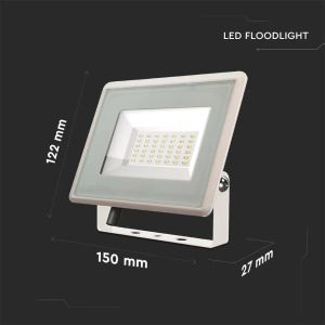 30W LED Floodlight SMD White Body 4000K F-CLASS