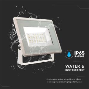 30W LED Floodlight SMD White Body 6400K F-CLASS