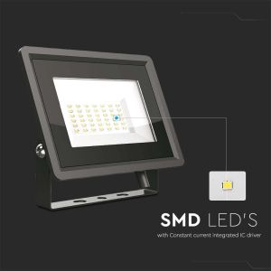 50W LED Floodlight SMD Black Body 3000K F-CLASS