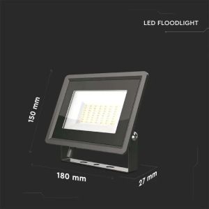 50W LED Floodlight SMD Black Body 4000K F-CLASS