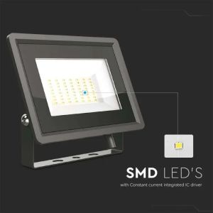 50W LED Floodlight SMD Black Body 4000K F-CLASS