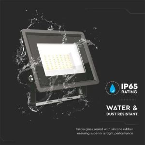 50W LED Floodlight SMD Black Body 4000K F-CLASS