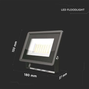 50W LED Floodlight SMD Black Body 6400K F-CLASS