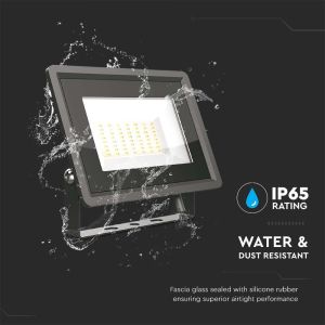 50W LED Floodlight SMD Black Body 6400K F-CLASS