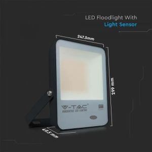 100W LED Sensor Day Light Floodlight SAMSUNG CHIP 100LM/W Black Body 3000K