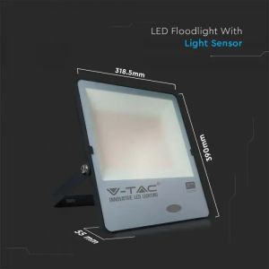 150W LED Sensor Day Light Floodlight SAMSUNG CHIP 100LM/W Black Body 3000K