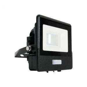 10W LED PIR Sensor Floodlight SAMSUNG CHIP Black Body 4000K