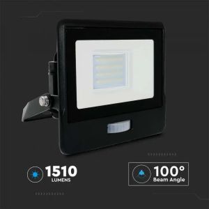 20W LED PIR Sensor Floodlight SAMSUNG CHIP Black Body 4000K