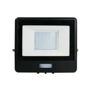 30W LED PIR Sensor Floodlight SAMSUNG CHIP Black Body 4000K