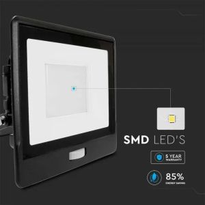 50W LED PIR Sensor Floodlight SAMSUNG CHIP Black Body 3000K