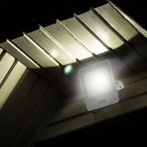 10W LED PIR Sensor Floodlight SAMSUNG CHIP White Body 3000K