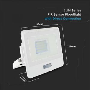 20W LED PIR Sensor Floodlight SAMSUNG CHIP White Body 6500K