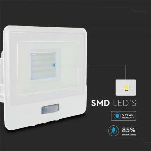 20W LED PIR Sensor Floodlight SAMSUNG CHIP White Body 6500K