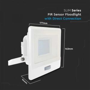 30W LED PIR Sensor Floodlight SAMSUNG CHIP White Body 3000K