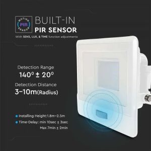 30W LED PIR Sensor Floodlight SAMSUNG CHIP White Body 3000K