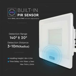 50W LED PIR Sensor Floodlight SAMSUNG CHIP White Body 3000K