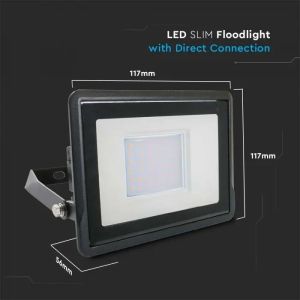 30W LED Floodlight SAMSUNG CHIP Black Body 6500K