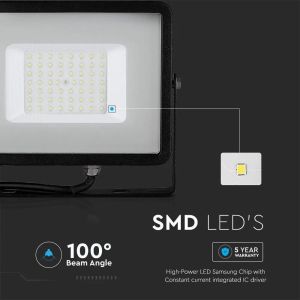 50W LED Floodlight SMD SAMSUNG CHIP G2 Black Body 4000K