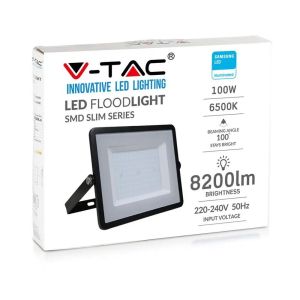 100W LED Floodlight SMD SAMSUNG CHIP G2 Black Body 6400K