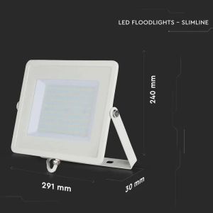 SKU 21415 100W LED Floodlight SMD SAMSUNG CHIP G2 White Body 3000K V-TAC